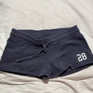 Brandy Melville Dark Blue Athletic Shorts with Drawstring